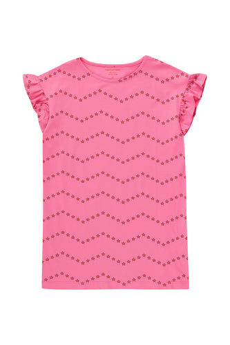 Tinycottons / KID / Zigzag Dress / Dark Pink