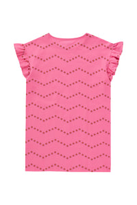 Tinycottons / KID / Zigzag Dress / Dark Pink