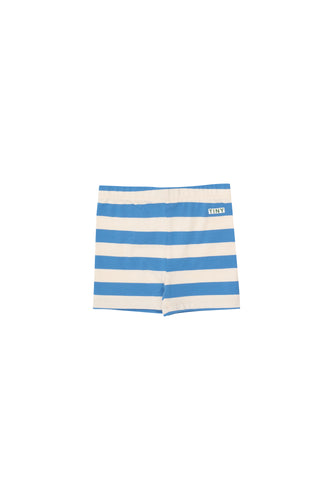 Tinycottons / KID / Stripes Short Leggings / Light Cream - Azur