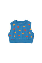 Load image into Gallery viewer, Tinycottons / KID / Hearts Stars Sleeveless Sweatshirt / Blue