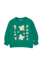 Load image into Gallery viewer, Tinycottons / KID / Tiny Peace Sweatshirt / Deep Green