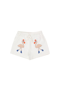 Tinycottons / KID / Flamingos Short / Off-White