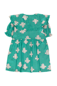 Tinycottons / KID / Doves Dress / Emerald