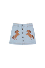 Load image into Gallery viewer, Tinycottons / KID / Horses Skirt / Blue - Grey