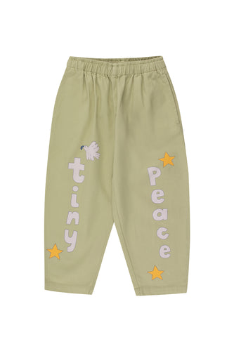 Tinycottons / KID / Tiny Peace Barrel Pants / Olive Green