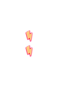 Tinycottons / KID / Lightning Shoe Charm / Pale Ochre
