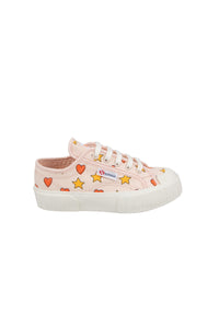 Tinycottons / TINY X SUPERGA / Hearts & Stars Kids Sneakers / Pastel Pink