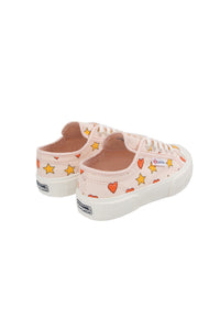 Tinycottons / TINY X SUPERGA / Hearts & Stars Kids Sneakers / Pastel Pink