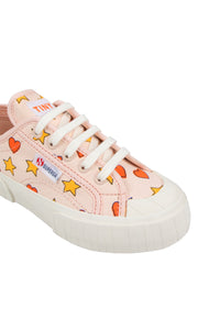 Tinycottons / TINY X SUPERGA / Hearts & Stars Kids Sneakers / Pastel Pink