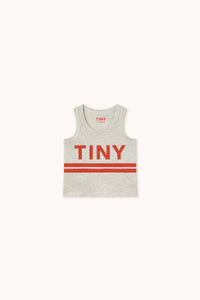 Tinycottons / KID / Logo Stripes Tank Top / Cream Heather
