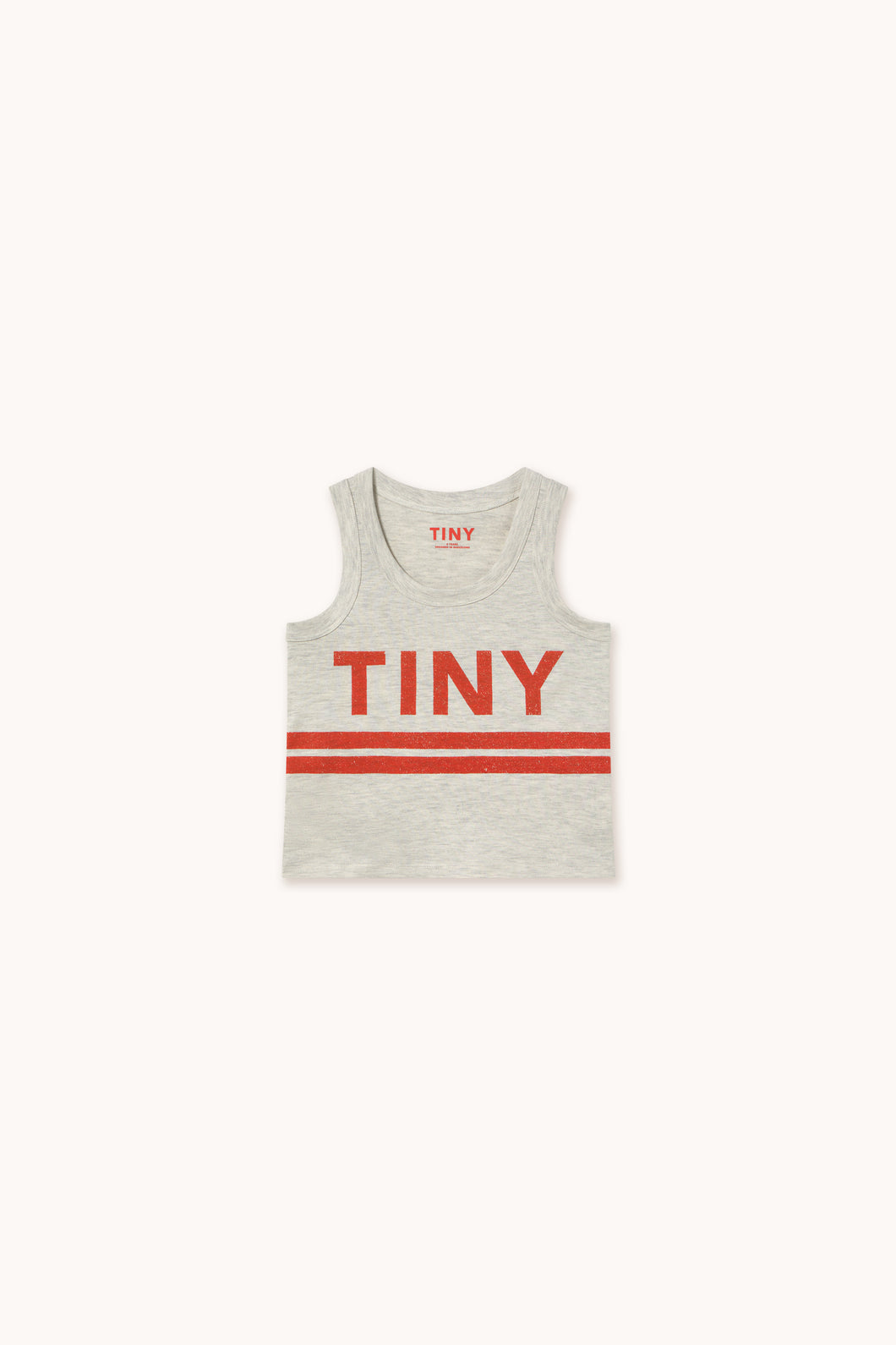 Tinycottons / KID / Logo Stripes Tank Top / Cream Heather
