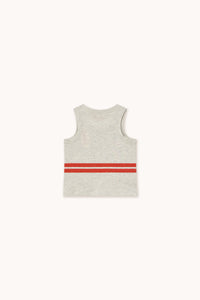 Tinycottons / KID / Logo Stripes Tank Top / Cream Heather