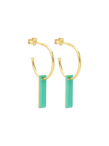 Selva Sauvage / Earring Hoops / Jade Green