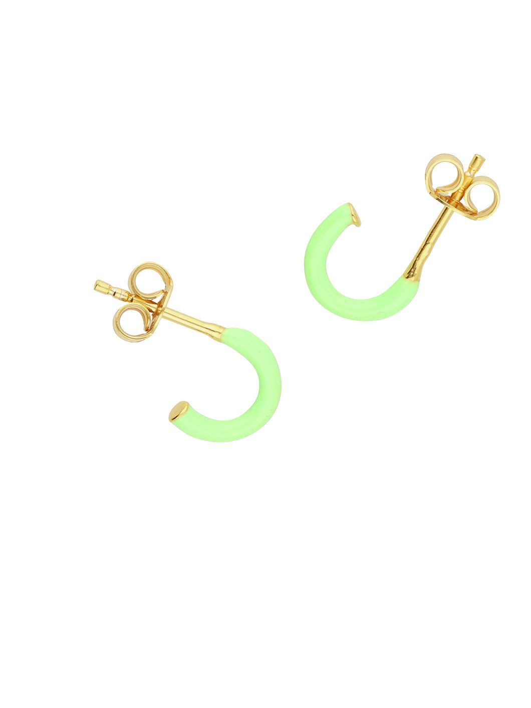 Selva Sauvage / Earring Enamel Hoops / Mint