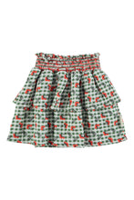 Load image into Gallery viewer, Piupiuchick / KID / Skirt / Green Checkered Flowers