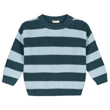 Load image into Gallery viewer, Yuki / Striped Knitted Sweater / Bluebird