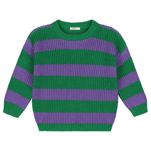 Yuki / Stripes Knitted Sweater / Iris