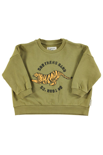Piupiuchick / KID / Sweater / Green Tiger Print