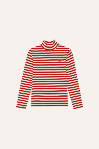 The Campamento / KID / T-shirt / Red Stripes Turtle Neck