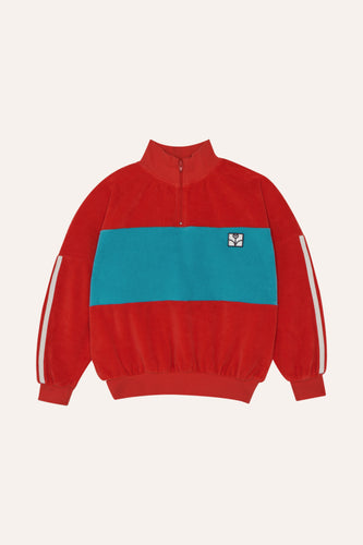 The Campamento / KID / Velvet Sweater / Red Contrast