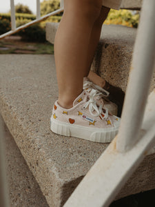 Tinycottons / TINY X SUPERGA / Hearts & Stars Kids Sneakers / Pastel Pink