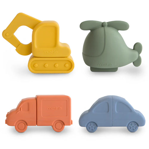 Mushie / Bath Set 4-Pack / Vehicles