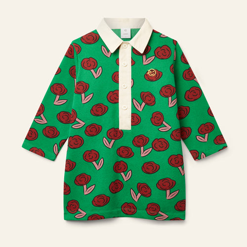 Wynken / Dancing Dahlia Dress / Python Green