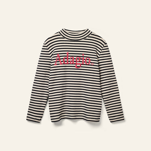 Wynken / Lento Top / Black - Ecru Stripe