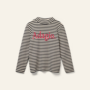 Wynken / Lento Top / Black - Ecru Stripe