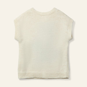 Wynken / Paws Tank Top / Ecru - Bright Green