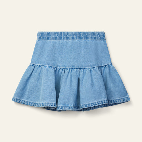 Wynken / Cloud Skirt / Mid Wash Denim