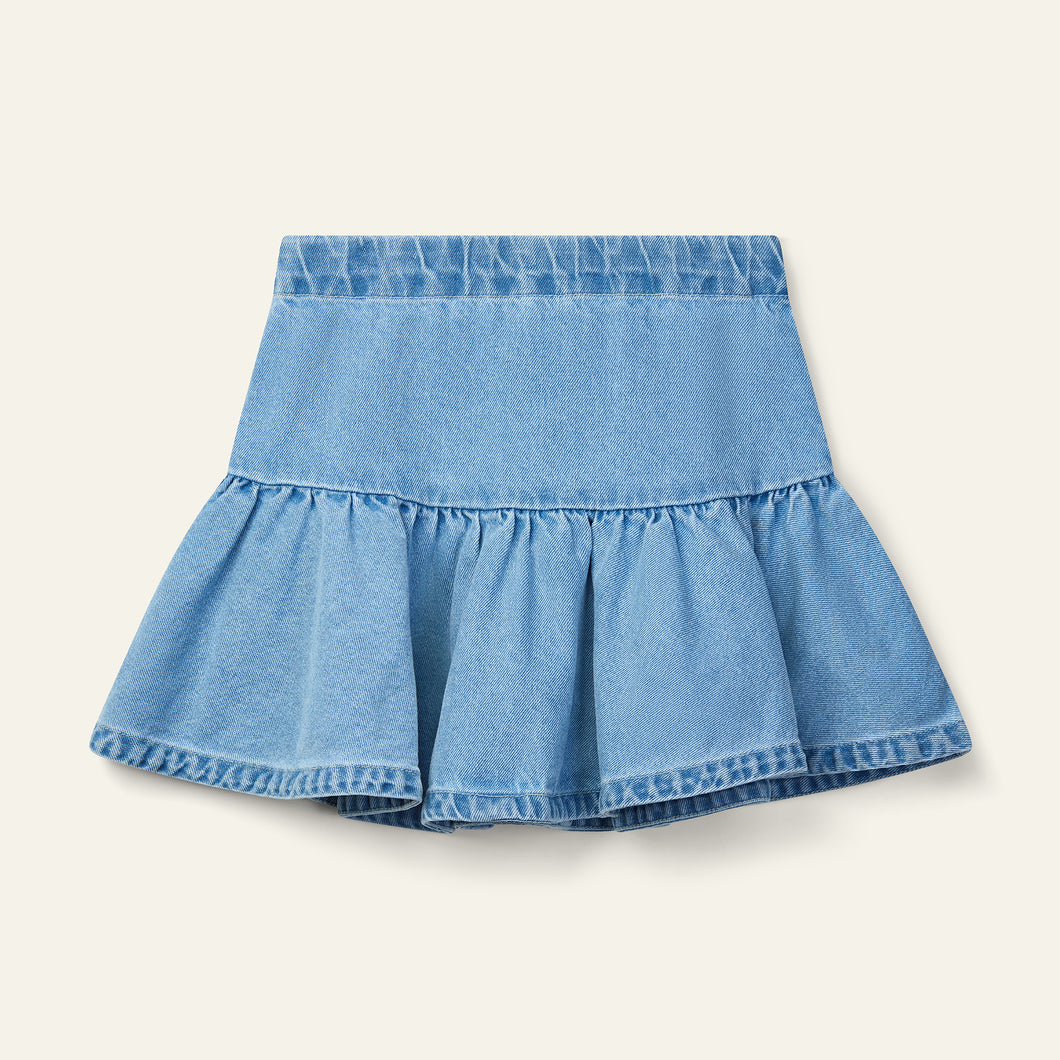 Wynken / Cloud Skirt / Mid Wash Denim