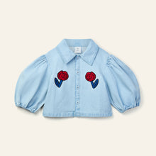 Load image into Gallery viewer, Wynken / Anka Bolero Jacket / Pale Bleached Washed Denim