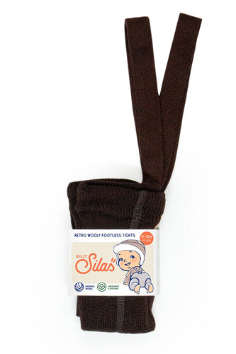 Silly Silas / Wooly Footless Tights / Espresso Brown