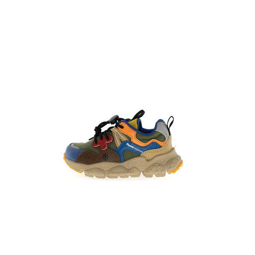 Multicolored sneaker on a white background