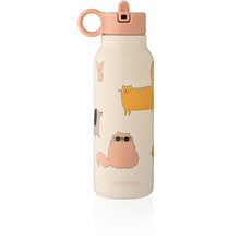 Load image into Gallery viewer, Liewood / Falk / Water Bottle 350 ml / Cats and Dogs Sandy
