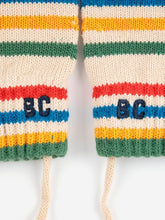 Load image into Gallery viewer, Bobo Choses / BABY / Knitted Striped Mittens / Tic Tac Toe