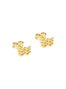 Selva Sauvage / Earring Stud / Wave / Gold