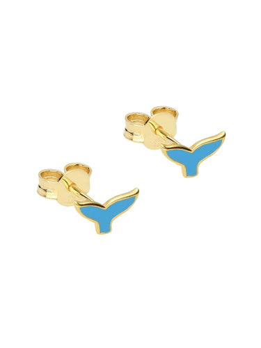Selva Sauvage / Earring Stud / Whale / Blue