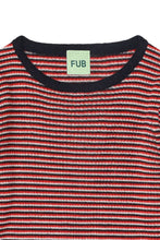 Load image into Gallery viewer, FUB / BABY / Rib Blouse / Ecru Navy Signal Red