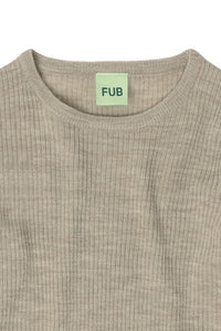 FUB / KID / Rib Blouse / Oat Melange