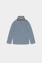 Load image into Gallery viewer, FUB / KID / Rollneck Blouse / Ecru Indigo