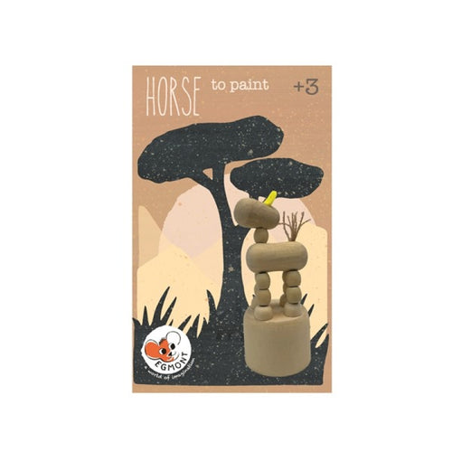 Egmont Toys / Wooden Horse Push-Up To Paint