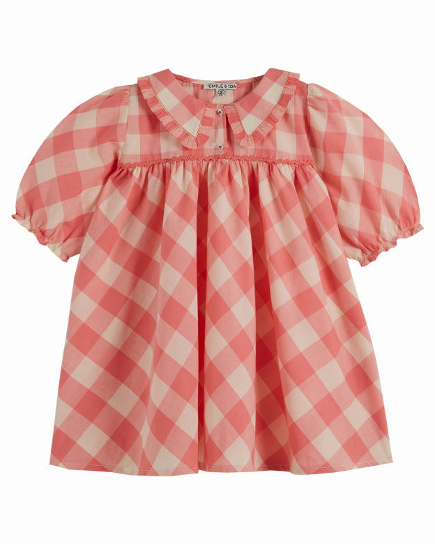 Emile et Ida / BABY / Dress / Vichy Bonbon