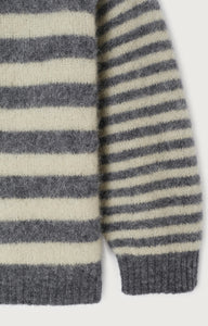 American Vintage / Pull / Vitow / Acier Chine Raye Houmous