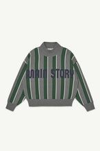 Load image into Gallery viewer, Main Story / Sporty Knit / Grey Melange Stripe