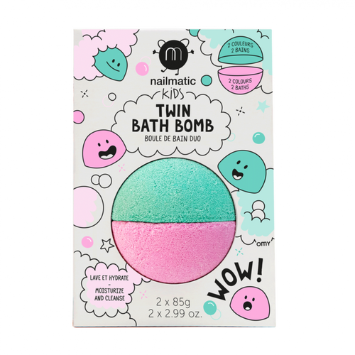 Nailmatic Kids / Colouring Bath Bomb / Twin Lagoon + Pink