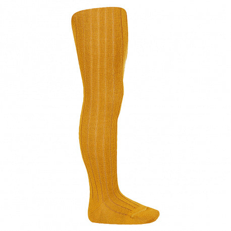 Condor / Merino Wool Blend Rib Tights / Curry
