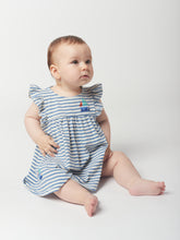 Load image into Gallery viewer, Bobo Choses / BABY / Ruffle Dress / Blue Stripes