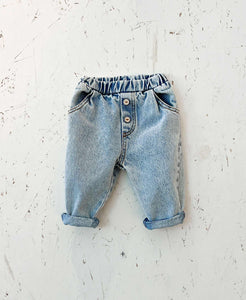 Play Up / BABY / Denim Trousers / Acid Bleached Straight